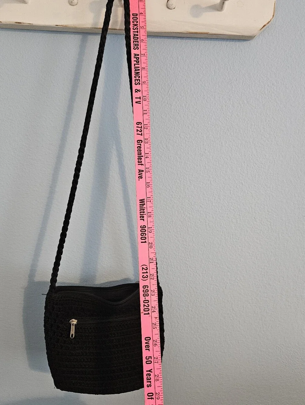 Woven Crossbody Bag - Black